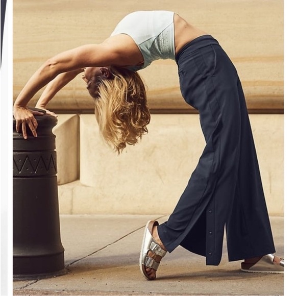 Athleta Gramercy wide leg Trouser Pants black 0 - Picture 5 of 16